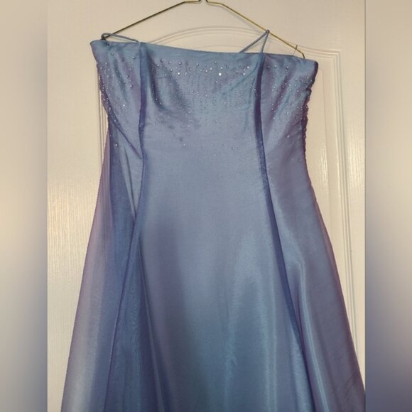 Youth Fancy Formal Dress Iridescent Blue Purple Fairy Mermaids Size Medium - Picture 3 of 11